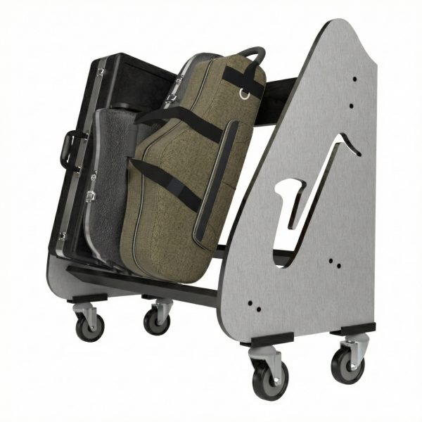 The Band Room#x2122 Mobile Saxophone Case Storage Rack for Music Teachers